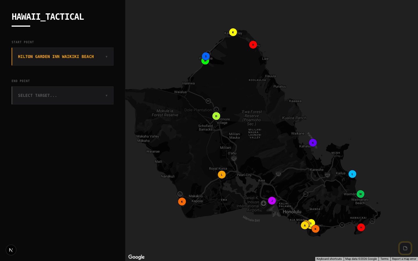 Hawaii Tactical — Island Routing Tool