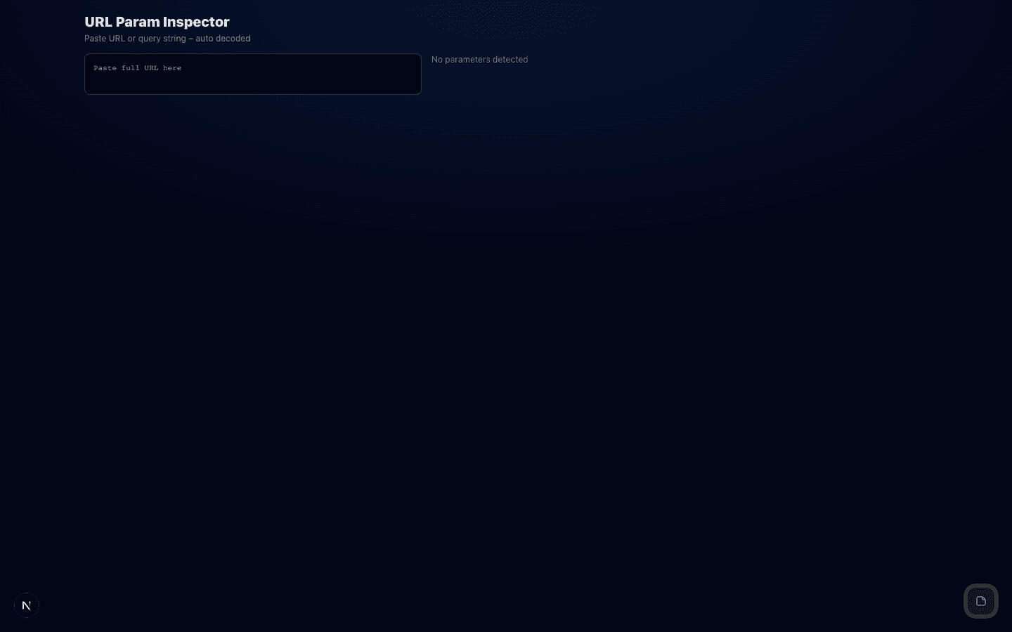 URL Params — Query String Inspector