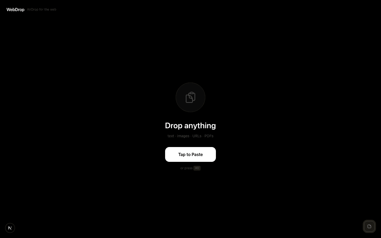 WebDrop — AirDrop for the Browser